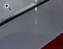Glas Couchtisch mit Verchromten Fen - Vorschaubild 1