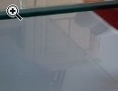 Glas Couchtisch mit Verchromten Fen - Vorschaubild 3