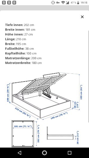 Ikea- Doppelbett MALM Schwarz