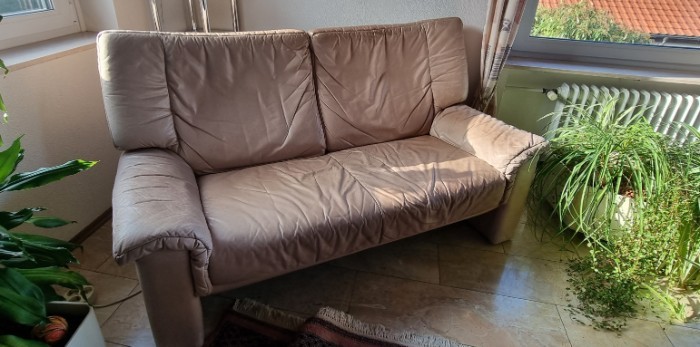 Ledersofa Garnitur 3 Teile