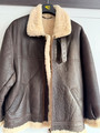 US Bomberjacke Leder mit Lammfell Gr��e L