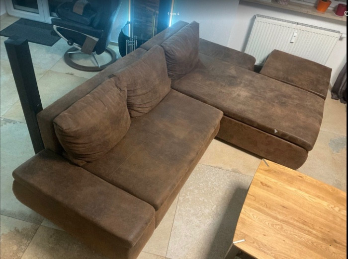 Wohnzimmer Couch braun Kunstleder Wohnzimmer Couch braun Kunstleder